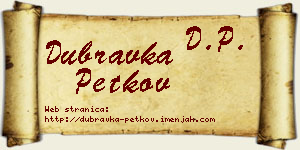Dubravka Petkov vizit kartica
